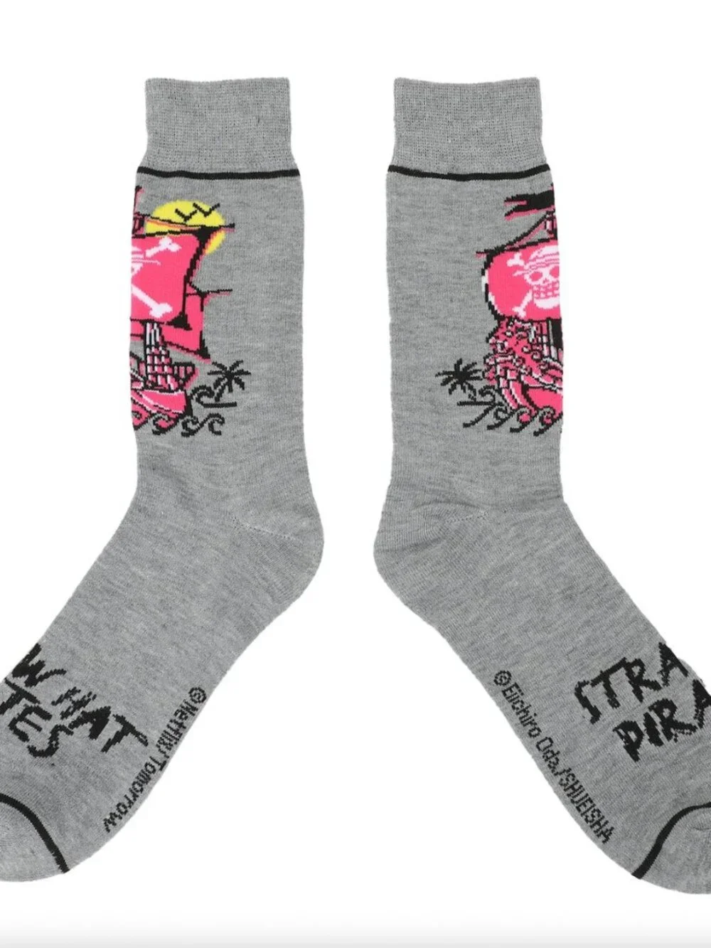 One Piece Straw Hat Pirate Icons Adult Crew Socks - 3-Pair Set